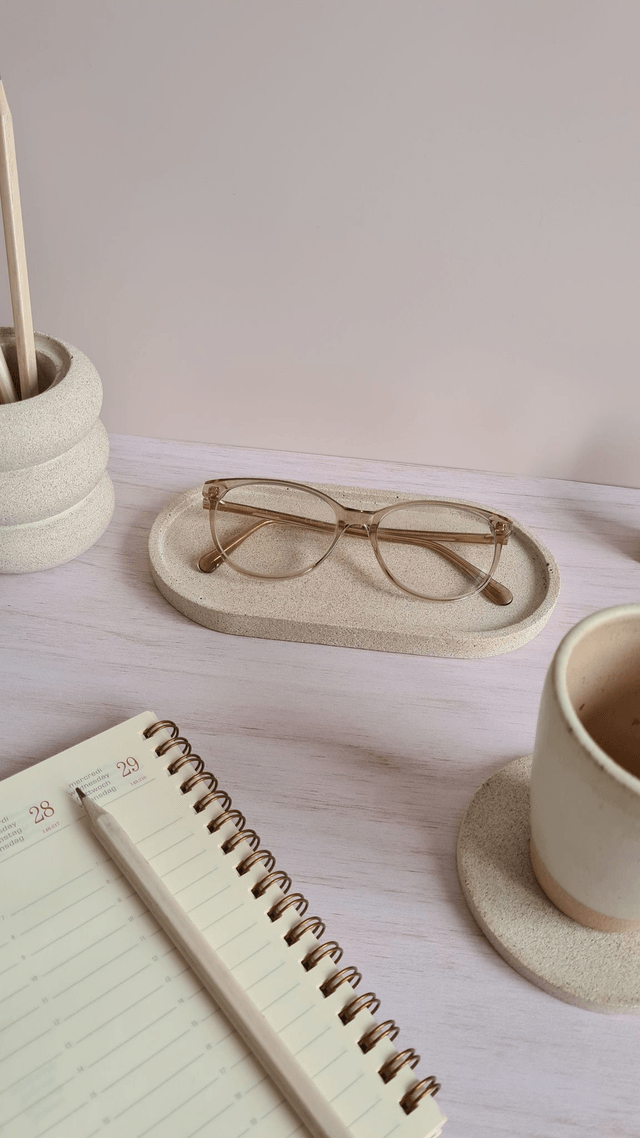 Vide-poche allongé – Beige sable