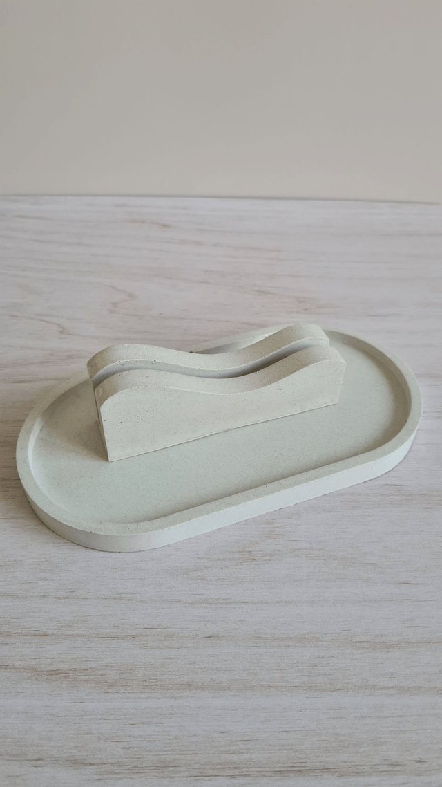 Vide-poche allongé – Gris galet