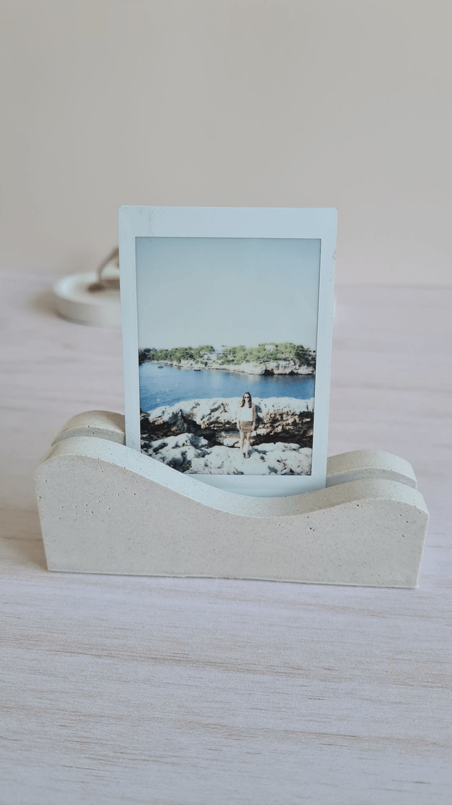 Porte-cartes / porte-photos – Blanc rosé