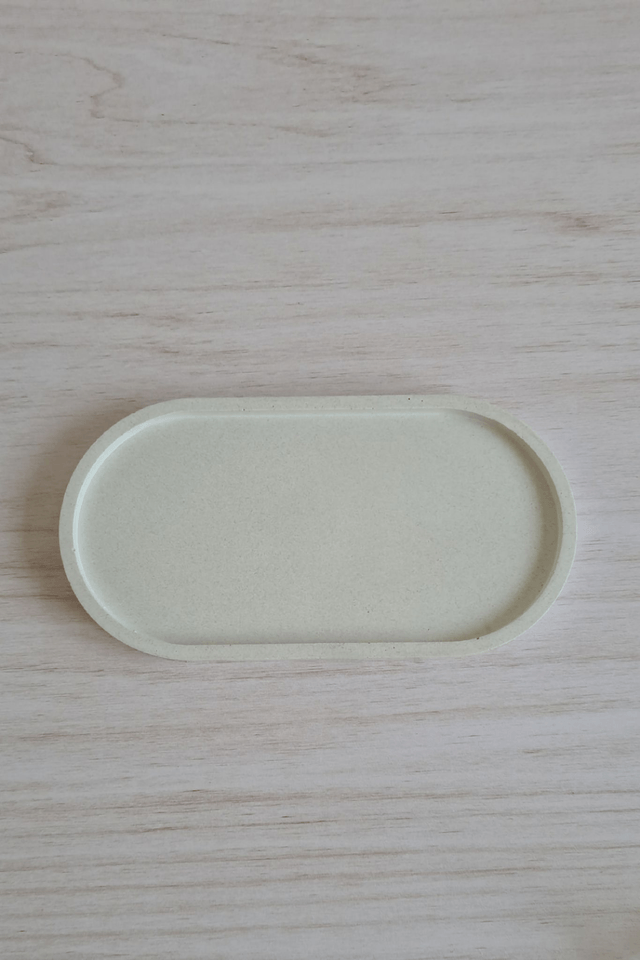 Vide-poche allongé – Gris galet