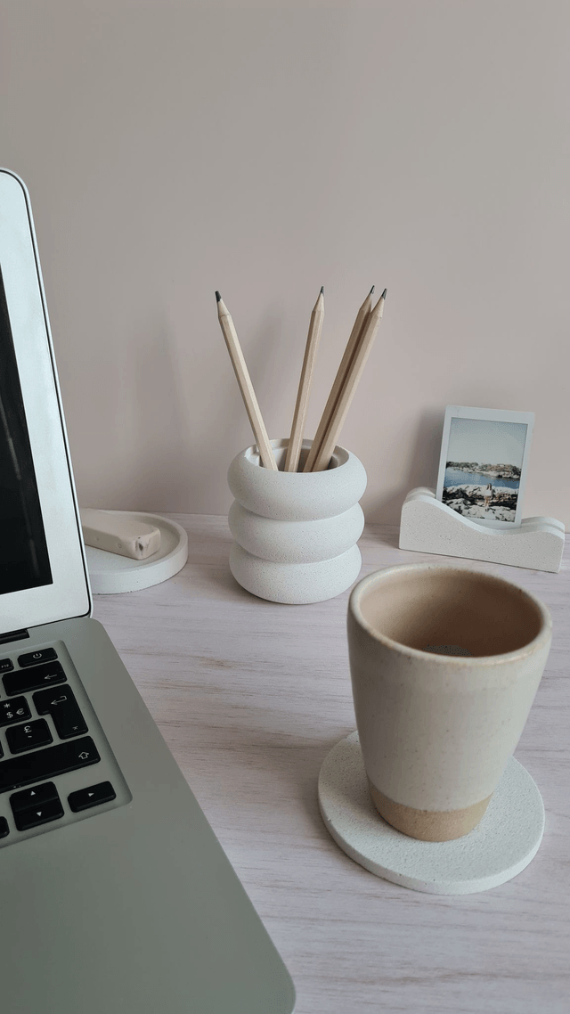 Dessous de tasse – Blanc minéral 