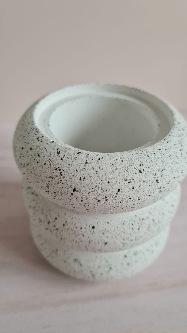 Pot à crayons – Blanc moucheté