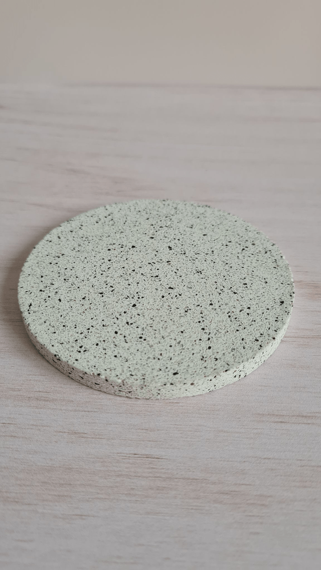 Dessous de tasse – Blanc moucheté 