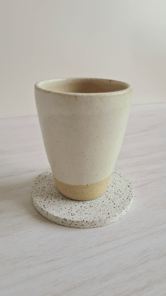 Dessous de tasse – Blanc moucheté 