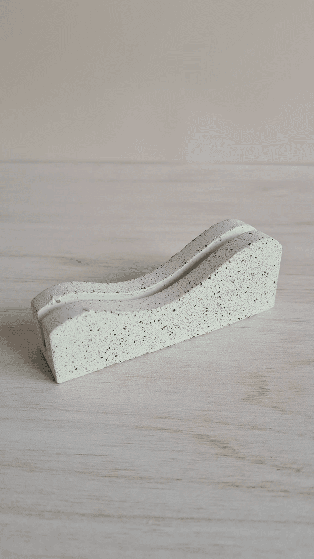Porte-cartes / porte-photos – Blanc moucheté